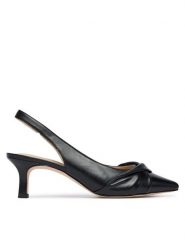 Caprice Czółenka 9-29600-46 Czarny. Czarne czółenka Caprice, bez wzorów, ze skóry, bez obcasa, bez zapięcia. Za 265.99 zł.