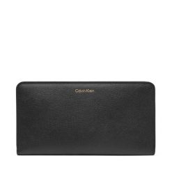 Portfel Calvin Klein. Czarne portfele Calvin Klein, bez wzorów. Za 289.99 zł.