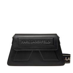 Torebka KARL LAGERFELD. Czarne listonoszki KARL LAGERFELD, bez wzorów, bez dodatków. Za 839.99 zł.