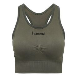 Bezszwowy biustonosz dla kobiet Hummel First. Brązowe biustonosze Hummel, bez wzorów. Za 152.50 zł.