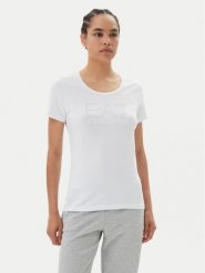 EA7 Emporio Armani T-Shirt 7W000094 AF10373 U0002 Biały Slim Fit. Białe t-shirty EA7 Emporio Armani, xxl, bez wzorów, z bawełny, bez kołnierzyka, bez ramiączek. Za 269.99 zł.