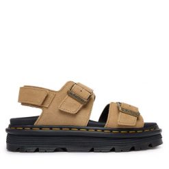 Sandały Dr. Martens. Brązowe sandały Dr Martens, bez wzorów, bez obcasa, na płaskiej podeszwie, bez zapięcia. Za 543.99 zł.