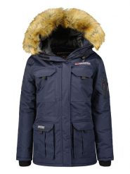 Geographical Norway Parka "Baliverne" w kolorze granatowym rozmiar: L. Niebieskie płaszcze Geographical Norway, l, z aplikacjami, bez kaptura. Za 228.92 zł.