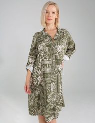 Wzorzysta sukienka z wiskozy. Sukienki Unisono, l, bez wzorów, z wiskozy, klasyczne, bez kołnierzyka, bez ramiączek, mini. Za 199.00 zł.