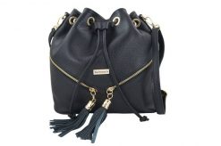 Worek skórzany boho BARBERINI'S 977-1 czarny. Czarne shopper bag Barberinis, bez wzorów, ze skóry, biznesowe, bez dodatków. Za 219.99 zł.