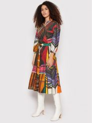 Liviana Conti Sukienka codzienna F2SU25 Kolorowy Regular Fit. Sukienki Liviana Conti, na co dzień, bez wzorów, z bawełny, bez kołnierzyka, bez ramiączek, proste. Za 849.99 zł.