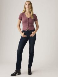 Levi's Dżinsy "724" - Slim fit - w kolorze granatowym rozmiar: W31/L30. Niebieskie jeansy Levi's, l, z aplikacjami, ze skóry, klasyczne, z podwyższonym stanem. Za 269.11 zł.