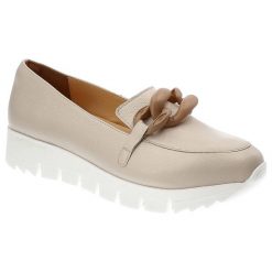Beżowe Półbuty Armodo Stylowe Obuwie Damskie. Brązowe półbuty wsuwane Armodo, na lato, z aplikacjami, ze skóry, eleganckie, bez obcasa, na platformie. Za 299.00 zł.