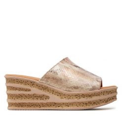 Klapki Gabor. Brązowe klapki Gabor, bez wzorów, bez obcasa, bez zapięcia. Za 479.99 zł.