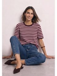 Street One Sweter w kolorze ciemnofioletowo-jasnoróżowym rozmiar: 44. Różowe swetry Street One, bez wzorów, street, bez ramiączek. Za 129.95 zł.