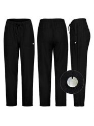 Eight2Nine Spodnie w kolorze czarnym rozmiar: S. Czarne spodnie materiałowe Eight2Nine, bez wzorów, z materiału, z podwyższonym stanem. Za 86.99 zł.