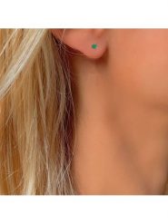 DIA DIAMONDS Pozłacane kolczyki-wkrętki ze szmaragdami rozmiar: onesize. Zielone kolczyki DIA DIAMONDS, z szmaragdem, pozłacane. Za 137.74 zł.