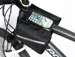 Torba rowerowa sakwa saszetka uchwyt rowerowy na telefon DUNLOP. Czarne nerki i saszetki Dunlop, z aplikacjami, z materiału, bez dodatków. Za 55.00 zł.
