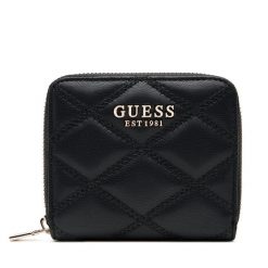 Mały Portfel Damski Guess. Czarne portfele Guess, z aplikacjami. Za 149.99 zł.