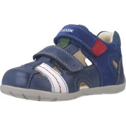Sandały GEOX B KAYTAN B. A Niebieski. Niebieskie sandały Geox, bez wzorów, ze skóry, bez obcasa, bez zapięcia. Za 128.99 zł.