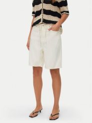 Vero Moda Szorty jeansowe Villa 10326196 Beżowy Regular Fit. Brązowe szorty Vero Moda, bez wzorów, z bawełny. Za 179.99 zł.