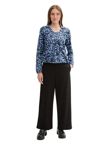 Tom Tailor Bluzka w kolorze niebiesko-granatowym rozmiar: M. Niebieskie bluzki Tom Tailor, m, bez wzorów, bez kołnierzyka, bez ramiączek. Za 61.31 zł.