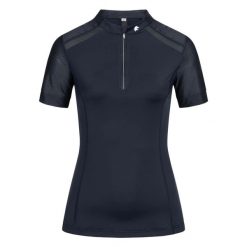 Kurtka jeździecka techniczna z zamkiem dla kobiet ELT Nancy. Niebieskie kurtki ELT, na lato, l, bez wzorów, z elastanu, bez kaptura. Za 229.00 zł.