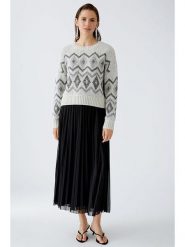 Oui Sweter w kolorze szarym rozmiar: 40. Szare swetry Oui, bez wzorów, bez ramiączek. Za 143.22 zł.