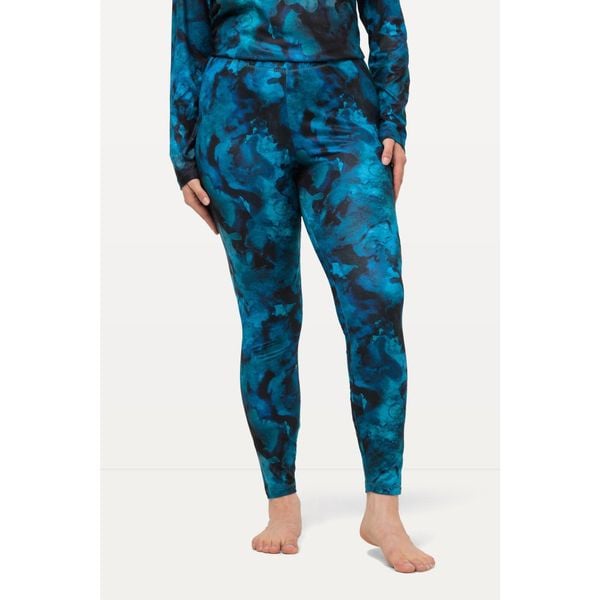 Damskie narciarskie legginsy funkcyjne szybkoschnęce. Niebieskie legginsy Ulla Popken, bez wzorów, z elastanu, sportowe. Za 225.99 zł.