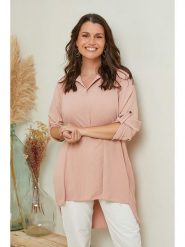 Curvy Lady Bluzka w kolorze jasnoróżowym rozmiar: 44/46. Różowe bluzki Curvy Lady, bez wzorów, klasyczne, bez kołnierzyka, bez ramiączek. Za 117.95 zł.