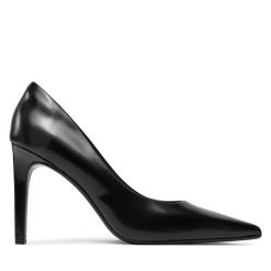 Szpilki Calvin Klein. Czarne szpilki Calvin Klein, bez wzorów, bez obcasa, na szpilce, bez zapięcia. Za 489.99 zł.
