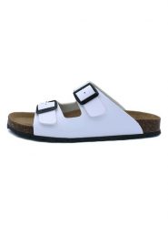 Billowy Klapki w kolorze białym rozmiar: 38. Białe klapki Billowy, bez wzorów, klasyczne, z otwartym noskiem, bez obcasa, bez zapięcia. Za 130.95 zł.