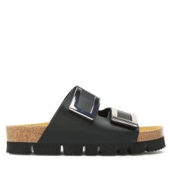 Klapki Dr. Brinkmann. Czarne klapki Dr. Brinkmann, bez wzorów, bez obcasa, bez zapięcia. Za 399.99 zł.