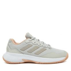 Buty do tenisa adidas. Szare buty treningowe adidas, bez wzorów, bez zapięcia, tenisowe. Za 259.99 zł.