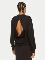 Patrizia Pepe Bluza 8M1618/J219-K103 Czarny Regular Fit. Czarne bluzy Patrizia Pepe, m, bez wzorów, z syntetyku, bez ramiączek, bez kaptura. Za 999.99 zł.