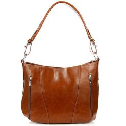 Torebka damska skórzana DAN-A T296 camel. Brązowe torebki klasyczne DAN-A, bez wzorów, ze skóry, eleganckie, bez dodatków. Za 349.99 zł.