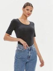 Gant T-Shirt 4203491 Czarny Slim Fit. Czarne t-shirty Gant, s, bez wzorów, z bawełny, bez kołnierzyka, bez ramiączek. Za 159.99 zł.