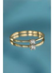 DIAMANTA Złoty pierścionek "Pure" z diamentem rozmiar: 50. Żółte pierścionki DIAMANTA, z diamentem, złote. Za 861.99 zł.