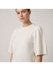 MOSS COPENHAGEN Sweter "Jinie Hope" w kolorze białym rozmiar: XS/S. Białe swetry Moss Copenhagen, s, bez wzorów, z wełny, bez ramiączek. Za 122.67 zł.