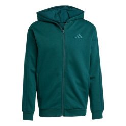 Bluza z kapturem adidas 3S FL. Zielone bluzy adidas, s, bez wzorów, z materiału, eleganckie, bez ramiączek, z kapturem. Za 330.45 zł.