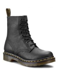 Dr. Martens Skórzane botki w kolorze czarnym rozmiar: 37. Czarne botki Dr Martens, bez wzorów, bez obcasa, bez zapięcia. Za 586.02 zł.