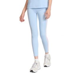 Legginsy damskie adidas Essentials 3-Stripes Cotton. Niebieskie legginsy adidas, l, bez wzorów, z bawełny, z podwyższonym stanem. Za 105.99 zł.