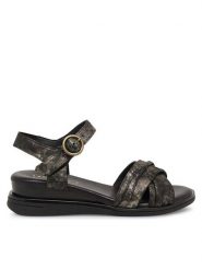 Lasocki Sandały WB-MARLENA-06 Czarny. Czarne sandały Lasocki, bez wzorów, ze skóry, bez obcasa, na koturnie, bez zapięcia. Za 169.99 zł.