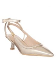 Liu Jo Skórzane czółenka w kolorze złotym rozmiar: 40. Żółte czółenka Liu Jo, bez wzorów, klasyczne, bez obcasa, bez zapięcia. Za 311.12 zł.