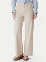 Weekend Max Mara Jeansy Medina 2615131051 Beżowy Wide Leg. Brązowe jeansy Weekend Max Mara, bez wzorów, z bawełny. Za 839.99 zł.