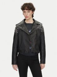 Pepe Jeans Kurtka skórzana Fantasy PL402523 Czarny Regular Fit. Czarne kurtki Pepe Jeans, xs, bez wzorów, z jeansu, bez kaptura. Za 1,299.00 zł.