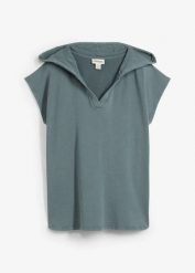 Bluza z czystej bawełny organicznej. Zielone bluzy bonprix, bez wzorów, z bawełny, bez ramiączek, bez kaptura. Za 79.99 zł.