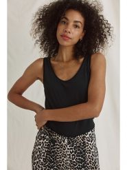 Cotton Candy Top "Nacera" w kolorze czarnym rozmiar: L. Czarne topy Cotton Candy, l, bez wzorów, bez kołnierzyka, bez ramiączek. Za 61.60 zł.