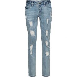 Dżinsy Boyfriend z efektami przetarcia bonprix niebieski "stone”. Jeansy marki bonprix. Za 129.99 zł.