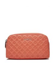 Guess Kosmetyczka Not Coordinated (PE) Accessories PW7438 P4273 Koralowy. Pomarańczowe torebki klasyczne Guess, z aplikacjami, ze skóry, bez dodatków. Za 299.99 zł.