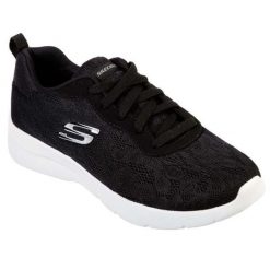 Obuwie Sportowe Damskie Skechers Floral Mesh Lace Up Czarny. Czarne buty sportowe lifestyle Skechers, na wiosnę, bez wzorów, z meshu, sportowe, bez zapięcia. Za 219.99 zł.