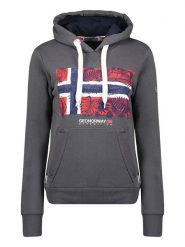 Geographical Norway Bluza "Gpalm" w kolorze antracytowym rozmiar: S. Czarne bluzy Geographical Norway, s, bez wzorów, z bawełny, bez ramiączek, z kapturem. Za 83.81 zł.
