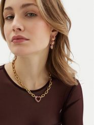 Guess Kolczyki JUBE05 002JW Różowy. Czerwone kolczyki Guess, metalowe. Za 429.99 zł.