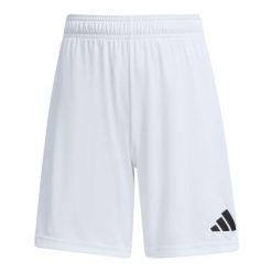 Spodenki sportowe piłkarskie Adidas Entrada 26. Białe szorty sportowe adidas, bez wzorów, z standardowym stanem, do piłki nożnej, climacool (adidas). Za 49.99 zł.