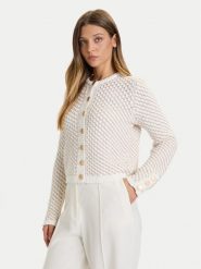 French Connection Kardigan 78ZCE Écru Regular Fit. Swetry French Connection, m, bez wzorów, z bawełny, bez ramiączek. Za 359.99 zł.
